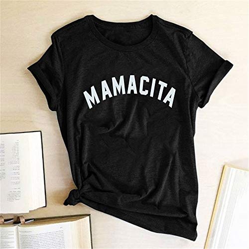 Letra Amacita impresa de las mujeres de verano divertido camiseta mamá vida camisetas Femla regalo para mamá español Tops mujeres 2020