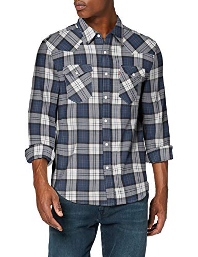 Levi's Barstow Western Standard Camisa, Azul (Archer Cloud Dancer 0007), Medium para Hombre