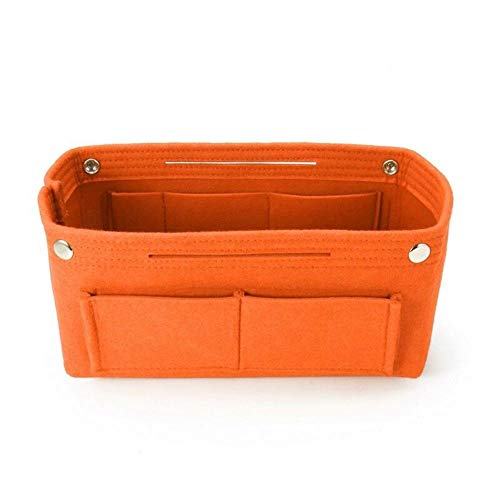 LinZX Insertar Sentido del Monedero del Organizador del Bolso Plegable cosméticos Bolsa de Viaje para Mujeres Mejor Venta,Orange,L