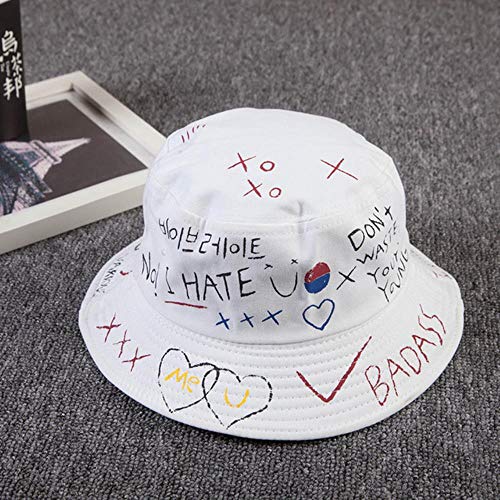 liqun Unisex Harajuku Bucket Hat Pesca Al Aire Libre   Hip Hop Cap Hombres Verano para Pescador Sombrero Mujeres Bone Feminino, Sombrero Blanco, Talla Única