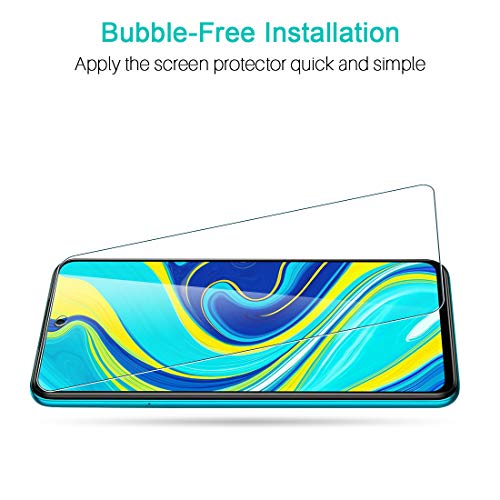 LK Protector de Pantalla para Xiaomi Redmi Note 9S / Note 9 Pro/Note 9 Pro MAX Cristal Templado, [3 Pack] [9H Dureza] [Equipado con Marco de posicionamiento] Vidrio Templado Screen Protector, LK-X-31