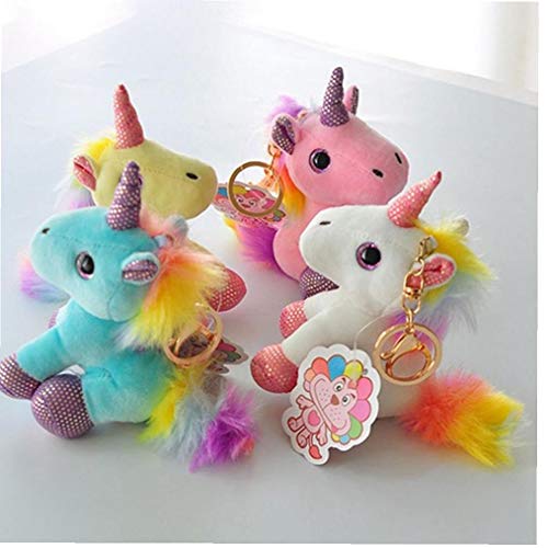 Llavero Colgante Colorido del Unicornio De Peluche De Juguete De Peluche Mochila Animales De Peluche Llavero Pequeño Colgante Bolsa De Accesorios