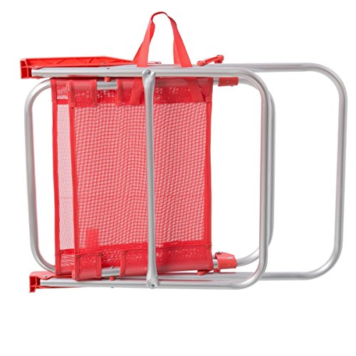 LOLAhome Silla de Playa Plegable Fija de Aluminio y textileno (Coral)