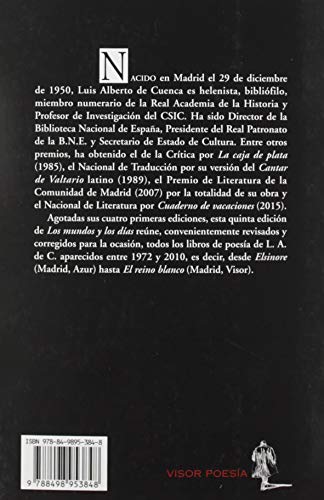 Los mundos y los días: Poesía 1970-2009: 1084 (visor de Poesía)