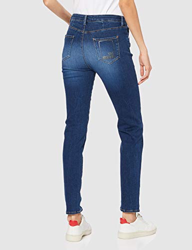 Love Moschino High Waist Skinny Fit Denim Trousers_Logo On The Back Pocket Vaqueros, Azul (Zzsw3171 965w), 38 (Talla del Fabricante: 30) para Mujer