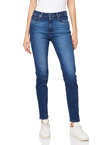 Love Moschino High Waist Skinny Fit Denim Trousers_Logo On The Back Pocket Vaqueros, Azul (Zzsw3171 965w), 38 (Talla del Fabricante: 30) para Mujer