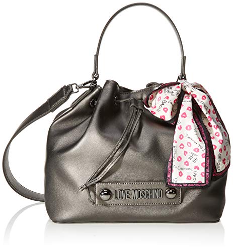 Love Moschino Jc4032pp18lc0906, Cartera estilo cubo Unisex Adulto, Gris (Fucile), 25x9x28 centimeters (W x H x L)