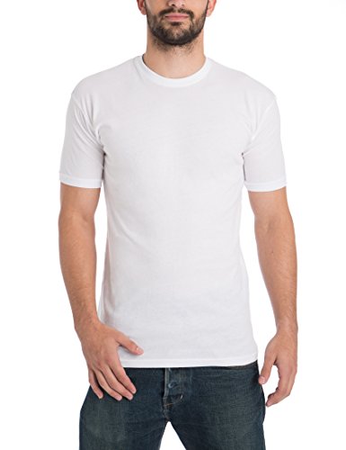 Lower East Herren T-Shirt mit Rundhalsausschnitt, 10er Pack, Mehrfarbig (Schwarz/Weiß/navy/Grau/rot/Grün), Medium