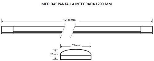 Luminaria Lámpara de techo LED 120cm. 40w. Color Blanco Frio (6500K). 3300 Lumenes. Tubo LED 120cm T8 Integrado. A++