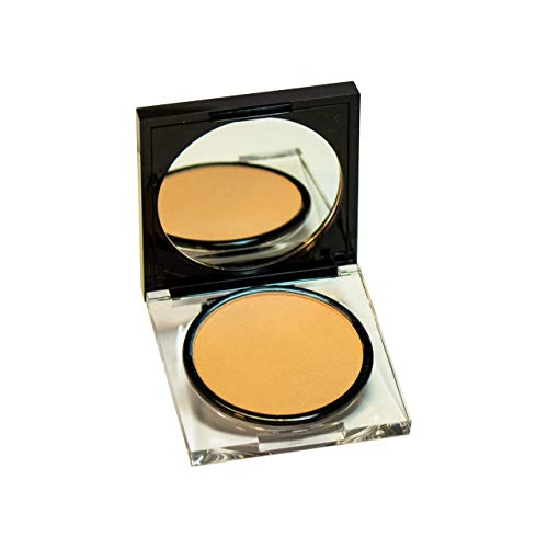 Lunaci Barcelona Polvo Compacto,Textura Sedosa, Doble Mate,Sin aceites, suave, hipoalergénico, Cuatro colores (Beige Dorado D010)