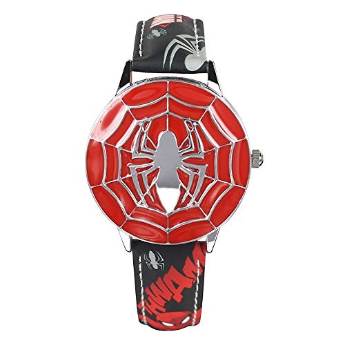 Lxwi Personaje Animado Reloj Capitán América Escudo Reloj Flip Reloj de Cuarzo Marvel niño del Muchacho del Reloj del Estudiante del Reloj Regalo de la Historieta (Color : D)