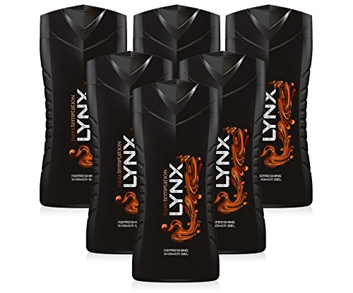 Lynx Dark Temptation Gel de Ducha para Hombre Gel de Lavado Corporal Aroma Chocolate 250ml