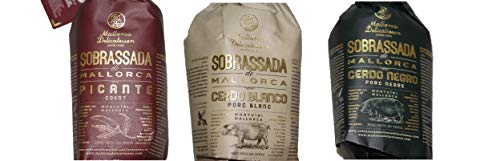 Mallorca Delicatessen, Lote Sobrasadas Cerdo Mallorquín - 3 unidades de ≈ 450 g.