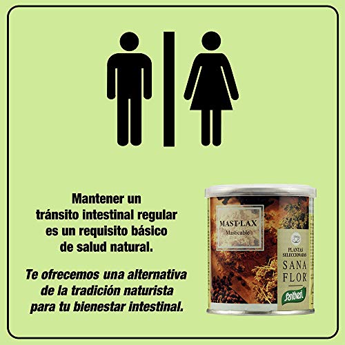 Mast Lax Sanaflor masticable de Santiveri (75 gr): Complemento alimenticio a base de plantas para masticar para ayudar a la regularidad del tránsito intestinal.ocasional.