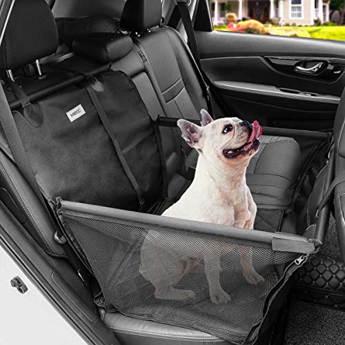 MATCC Asiento del Coche de Seguridad para Mascotas Protector del Coche para Perros Impermeable Extraíble Plegable Asiento Trasero para Mascotas del Coche para Viaje