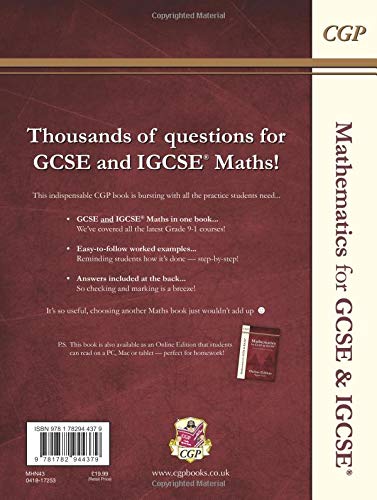 Maths for GCSE and IGCSE (R) Textbook, Higher (for the Grade 9-1 Course)