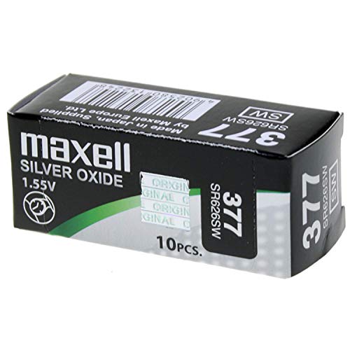 MAXELL SR626SW - 377 - Pila de Óxido de Plata - PACK DE 10 UNIDADES