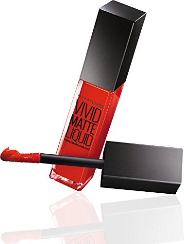 Maybelline Color Sensational Vivid Matte Liquid 35 Rebel Red barra de labios Rojo Mate - Barras de labios (Rojo, Rebel Red, 1 Colores, Mujeres, Mate, Líquido)