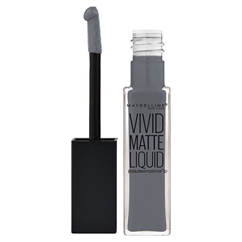 Maybelline Color Sensational Vivid Matte Liquid - 55 Sinful Stone - Lipstick barra de labios Gris Mate - Barras de labios (Gris, Sinful Stone, #616468, Mate, 17 mm, 17 mm)