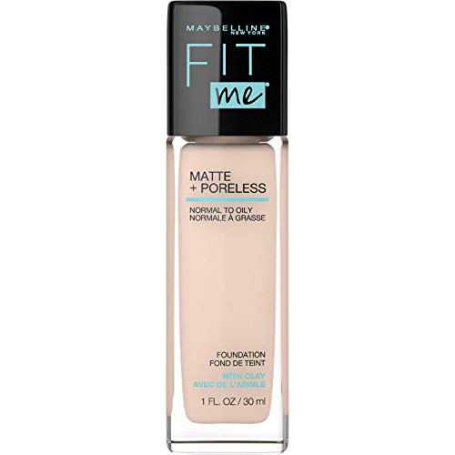 Maybelline New York Fit Me - Base de maquillaje, mate, sin poros, marfil natural (para piel más fina)