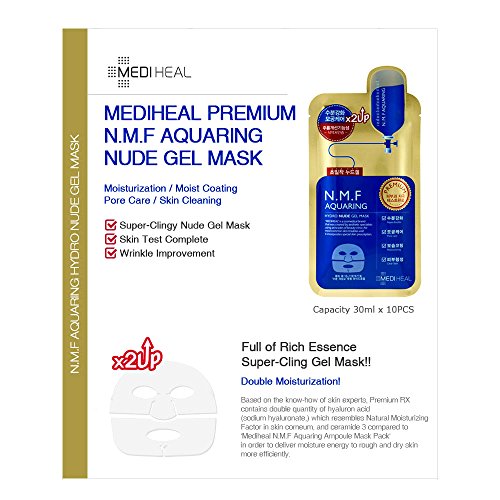 Mediheal N.M.F Aquaring Hydro Nude Gel Mask Pack 30g x10 sheets - Aqua double, Moisturzing by Mediheal