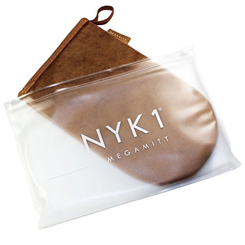 MegaMitt de NYK1 - Guante Para AutoBronceador de Doble Cara (Negra) Manopla Para Aplicación de Crema Auto Bronceadora, Acabado sin Rayas Para Usar con Mousse, Loción, Crema o Líquido