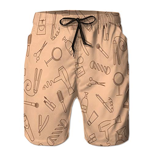 Mens Surf Fashion Swim Trunk Watershort Pants Cuidado Belleza Iconos de peluquería Vint L