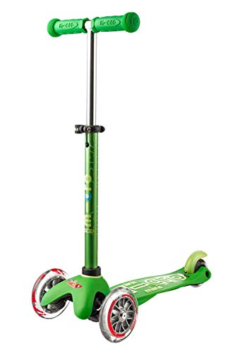 Micro® Mini 3en1 Deluxe Plus. Patinete evolutivo 3 Ruedas, 1,5 - 5 años, Manillar Regulable 48-68cm, Asiento de Aprendizaje. (Verde)