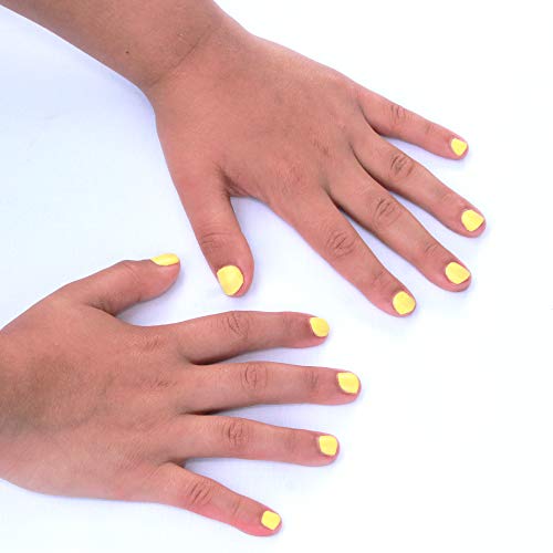 Miss Nella nueva colección de verano BANANA SPLIT- amarillo Esmalte especial para uñas con brillos para niños, fórmula despegable, a base de agua y sin olor