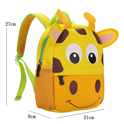 Mochila para niños, Animal Mochila Escolar TEAMEN® Toddler Kids Mochila Escolar para niños pequeños, Mochila para 2-5 años (Jirafa)