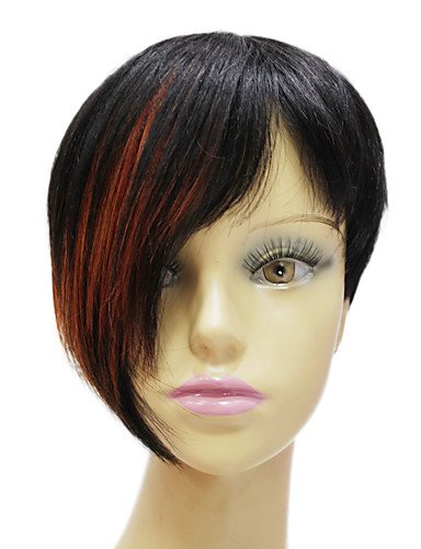 Mode pelucas wigstyle Rihanna peinado mano gebunden 100% real pelo corto Mixed Color recto Promi pelucas