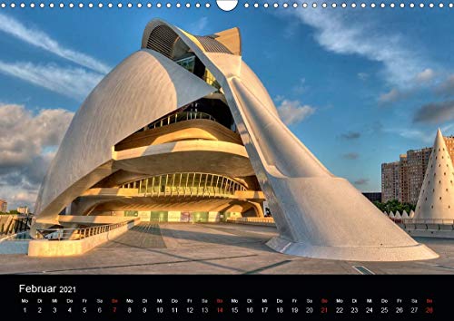 Moderne Architektur in Valencia (Wandkalender 2021 DIN A3 quer): Valencia und die beeindruckende Architektur (Monatskalender, 14 Seiten )