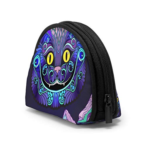 Monedero pequeño de Alicia con Cabeza de Gato de Cheshire, Cuento de Hadas, Animales, Vida Silvestre, para Mujer, Lindo Monedero para niña, Mini Monedero, Bolsa de Almacenamiento