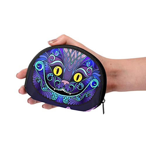 Monedero pequeño de Alicia con Cabeza de Gato de Cheshire, Cuento de Hadas, Animales, Vida Silvestre, para Mujer, Lindo Monedero para niña, Mini Monedero, Bolsa de Almacenamiento