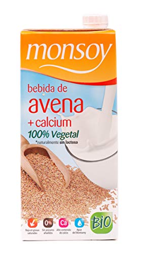 Monsoy - Bebida Ecológica de Avena con Calcio - Caja de 4 x 1L