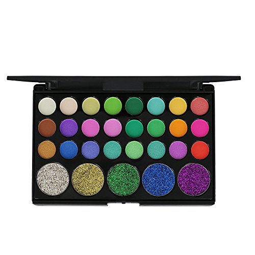 MORETIME-Paleta de sombra de ojos cosmética altamente pigmentado Mate Shimmer Crema de Maquillaje Paleta con Color Cálido y Frío Glitter Powder Palette Matte Eyeshadow Maquillaje cosmético