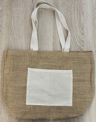 Morla Bolsa Natural Multiusos de Yute. Ecológica, Reutilizable y respetuosa con el Medio Ambiente (Eco Friendly). Tamaño Mediano 48 x 35 x 15 cm