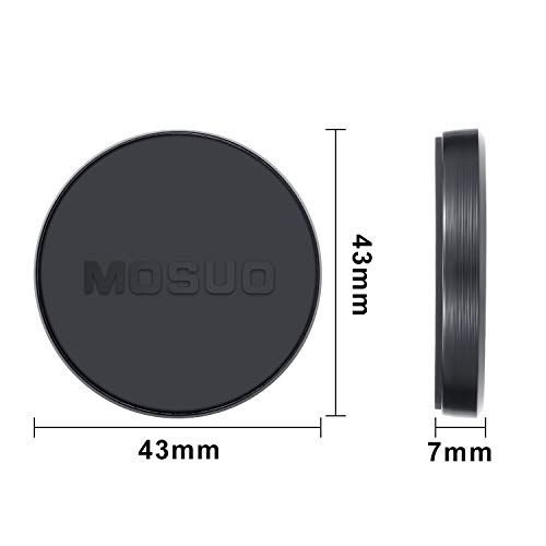 MOSUO 2 Pack Soporte Movil Coche Magnético, Universal Iman para movil Coche para Salpicadero/Pared/Superficies Planas, Soporte Teléfono Coche para iPhone/Samsung/Echo Dot/LG/GPS -Negro