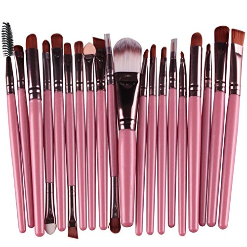 Mujer Pincel de Maquillaje Yesmile Maquillaje Cepillo Set de 20 Pinceles para Maquillaje Kit de Aseo de Maquillaje de Lana Maquillaje Cepillo Conjunto