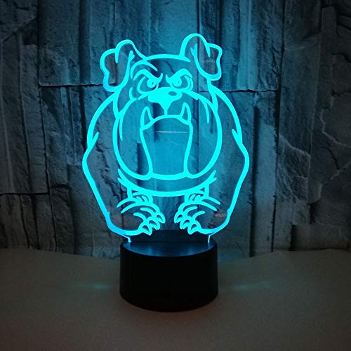 Múltiples colores New dog 3d light touch y control remoto lámpara de escritorio visual led 3d para sala de estar con lámpara de escritorio 3d multicolor