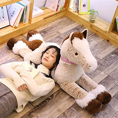 N / A Juguetes de Peluche Kawaii, Juguetes Gigantes de Caballo de Peluche para niños, muñeca Suave, decoración del hogar, Regalo de cumpleaños para Amantes de 120 cm