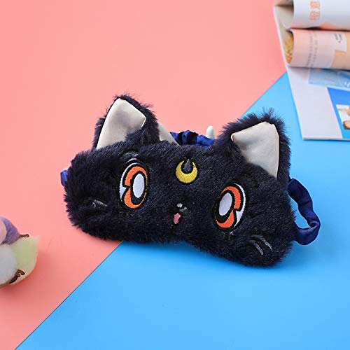 N / A Lindo 3D máscara de Ojos de Felpa Suave Acolchado Dormir máscara de Ojos Animal Gato Ojo Descanso relajación Juguete de Peluche máscara de Ojos 16 cm