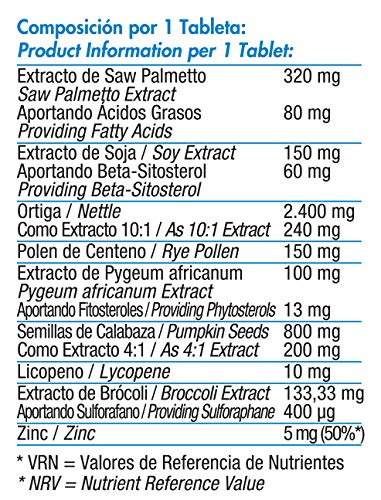 NeoProst Saw Palmetto | Para hombres a partir de 50 años | Aporta ácidos grasos y esteroles | licopeno, brócoli y zinc | Ayuda hiperplasia benigna de próstata y caída del cabello | 30 Capsulas