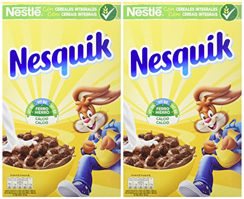 Nestlé Nesquik - Cereales de trigo y maíz tostados al cacao - 14 paquetes de cereales de 625g