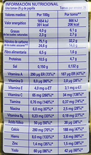 Nestlé Papillas NESTUM Cereales para bebé con galleta - 3 papillas de 650g -Total 1950g