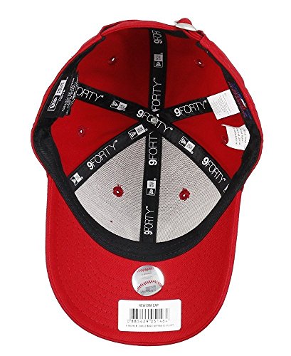 New Era 9FORTY - Gorra unisex para niños, color rojo / blanco, talla Joven ( Youth)