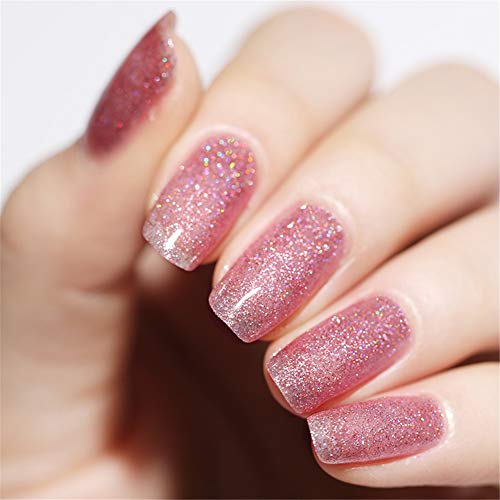 NICOLE DIARY 6 ml Esmalte de uñas lasergráfico Peel Off Nail Art Barniz Brillo Rosa Plata Color a base de agua Decoración líquida (10 colores)