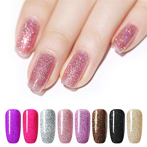 NICOLE DIARY 6 ml Esmalte de uñas lasergráfico Peel Off Nail Art Barniz Brillo Rosa Plata Color a base de agua Decoración líquida (10 colores)