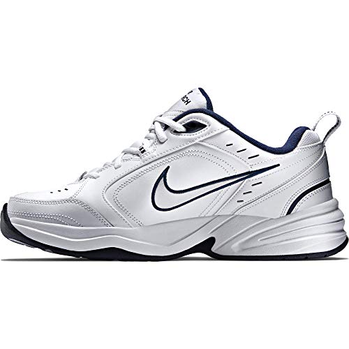 Nike Air Monarch IV, Zapatillas de Gimnasia para Hombre, Blanco (White/Metallic Silver/Midnight Navy 102), 45 EU