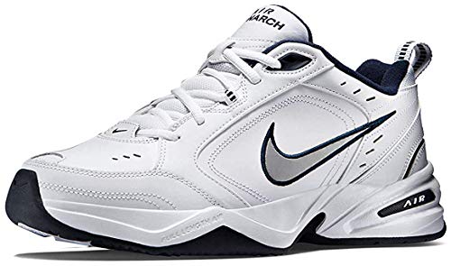 Nike Air Monarch IV, Zapatillas de Gimnasia para Hombre, Blanco (White/Metallic Silver/Midnight Navy 102), 45 EU